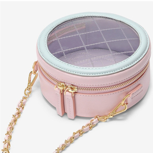 Nouvelles Filles Doux Couleur Mini <span class=keywords><strong>Sac</strong></span> À Bandoulière En Cuir PU Avec PVC Transparent Fil Classique <span class=keywords><strong>Sac</strong></span> - Product Image 2