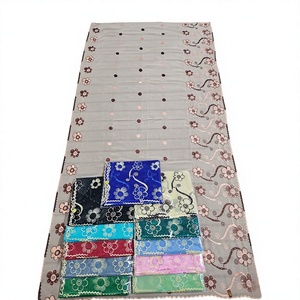 Al por mayor Chal de gasa para mujer con borde bordado de margaritas y pedrería, ligero, transpirable y suave, OEM ODM Personalizado - Product Image 1