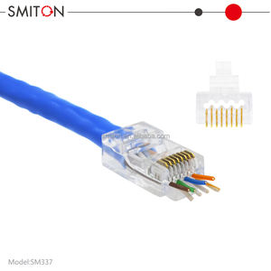 Cable de red UTP 8P8C Cat6a, <span class=keywords><strong>conector</strong></span> modular RJ 45, conectores <span class=keywords><strong>Jack</strong></span> que pasan por el <span class=keywords><strong>Conector</strong></span> Ethernet RJ45 Cat 6a - Product Image 4