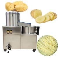 Machine à éplucher et couper les patates douces à faible coût, éplucheuse-laveuse, coupe-légumes pour taro, machine à faire des frites et des chips de pommes de terre