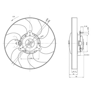 Ventilateur de refroidissement du radiateur, Electroventilador, GE1002.PEU & GEOT: 1253.66 <span class=keywords><strong>CIT</strong></span> & ROEN: 1253E9 - Product Image 3