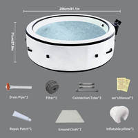 Bain à remous gonflable DE de grande taille, rond, pour intérieur et extérieur, avec massage à bulles d'air, spa relaxant, pour 2, 4 ou 6 personnes, vente en gros
