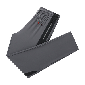 กางเกงวอร์มลำลองไซส์ใหญ่สำหรับผู้ชาย ผ้าบางเบา สวมใส่สบาย ทรงตรง ยืดหยุ่น ระบายอากาศได้ดี ผ้าไหมน้ำแข็ง สไตล์สุดฮิต ผ้าแคนวาส - Product Image 6