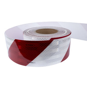 Lianxing Rouge et Blanc Ruban D'avertissement Mirco Prism <span class=keywords><strong>Accessoires</strong></span> De Voiture Réfléchir Avertissement Réflecteur De Sécurité Rouleau D'autocollant - Product Image 4