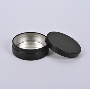Scatole di Latta Rotonde Nere da 100ml con Logo Personalizzato per Cosmetici, Creme, Tè, Caramelle e Regali - Product Image 2