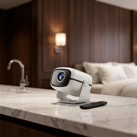 Projecteur portable intelligent avec support rotatif, système Android natif, WiFi, Bluetooth, LED, commande vocale IA 200, haut-parleurs intégrés, home cinéma