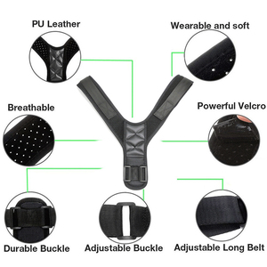 Chống-gù thẳng đứng trên trở <span class=keywords><strong>l</strong></span>ại Vai chỉnh tư thế vành đai thoáng khí linh hoạt móc vòng <span class=keywords><strong>l</strong></span>ặp đóng cửa cho phụ nữ người đàn ông ngồi - Product Image 6