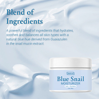 Crème réparatrice hydratante Blue Snail avec filtrat de sécrétion d'escargot, répare les dommages cutanés, réduit les ridules