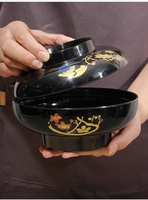 Bol à soupe miso japonais en mélamine de qualité restaurant avec cuillère, idéal pour les hôtels et restaurants - Vente en gros