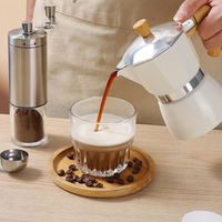 Coffret Cadeau Machine à Café Expresso Portable avec Moulin à Café Manuel et Cafetière Moka