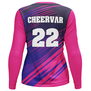 Maillot de volley-ball professionnel pour femmes, col rond, manches longues, maillot de match pour joueur - Product Image 6