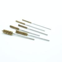 Brosse de nettoyage industrielle spirale en cuivre personnalisable, type fil, avec poignée fixe, marque FUYI, diamètre 1/2, fourniture OEM