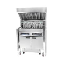 Friteuse Électrique Commerciale Grande Capacité 84L en Acier Inoxydable, 3 Cuves, 6 Paniers, Puissance 54KW, Multi-Prises pour le Marché Français