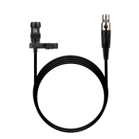 Microphone à pince Lavalier noir avec mini XLR 4 broches pour émetteur sans fil Shure, haut-parleurs de scène et amplificateur