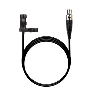 Micrófono de solapa <span class=keywords><strong>Lavalier</strong></span> negro con mini XLR de 4 pines para transmisor inalámbrico <span class=keywords><strong>Shure</strong></span>, altavoces de escenario y amplificador - Product Image 2