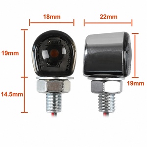 Lampu Sein Sepeda Motor Mini Paduan Seng 1.24W 12V IP65 Tahan Air Baut M8 Indikator LED Universal Skuter Cocok Universal - Product Image 6