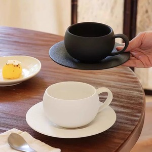 Retro Frosted Steenpatroon Keramische Eierkop High-End Voortreffelijke Koffiekopschotel Vuursteen Pure Kleur Toegankelijke Luxe Klassieker - Product Image 2