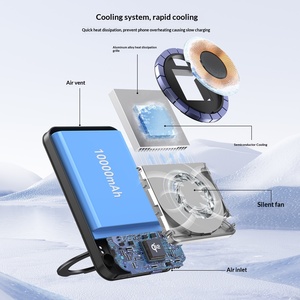 สำหรับ MC06 แบตเตอรี่สำรองแม่เหล็กแบบไร้สายชนิดแช่เย็น 10,000 มิลลิแอมป์ 25 <span class=keywords><strong>ว</strong></span>ัตต์ เครื่องชาร์จพก<span class=keywords><strong>พา</strong></span> 3-in-1 ใช้ได้กับนาฬิกา - Product Image 2