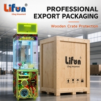 LIFUN Machine à griffes commerciale pour jouets, distributeur de jouets, jeu d'arcade à monnayeur/billets, lumières LED, garantie 1 an