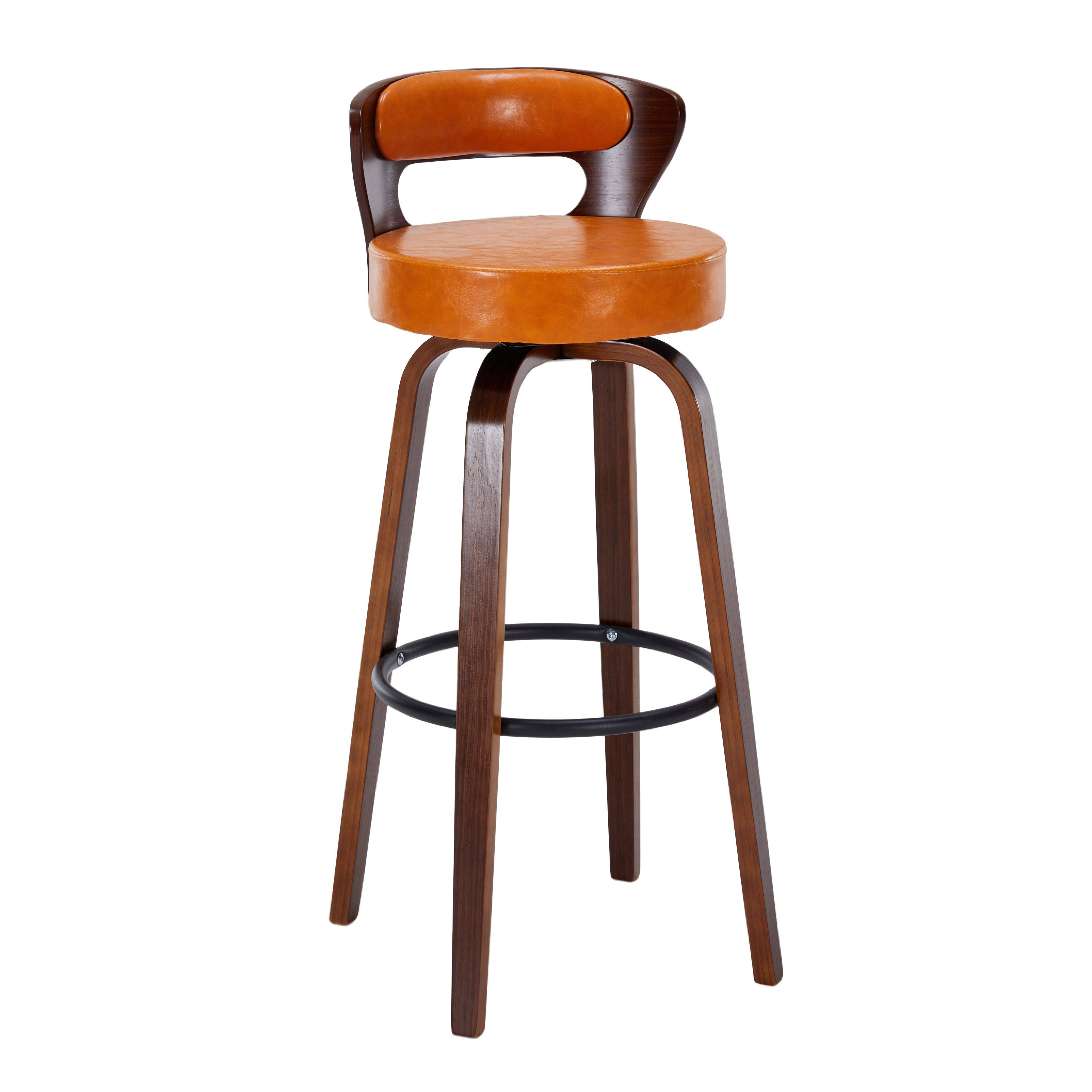 Orange pu peel-walnut wooden frame