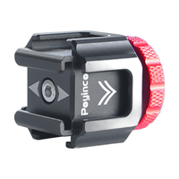 Adaptateur triple griffe froide en alliage d'aluminium, support d'extension universel portable pour flash d'appareil photo reflex numérique et moniteur