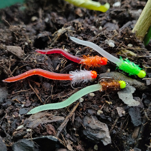 Amaker Profesional # Kit de 12 Moscas Húmedas y Moscas de Gusano para Pesca con Mosca, Anzuelos de Acero al Carbono de Alta Calidad para Ríos y Arroyos, Cebo de Insectos - Product Image 6