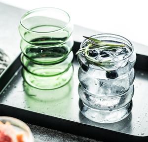 Tasses en <span class=keywords><strong>verre</strong></span> créatives et mignonnes de 12 oz, vertes, grises, ambrées, transparentes, verres <span class=keywords><strong>à</strong></span> côtes avec pailles pour l'eau, les jus, les boissons, les cocktails - Product Image 4