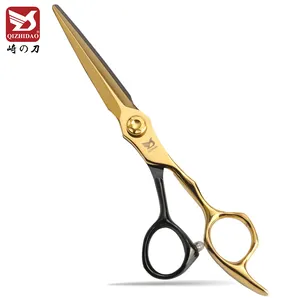 CNC Japanese VG10 Scissors Hair Professional Titanium Golden Black Salon Hairdresser Cutting Shears Barber Scissors