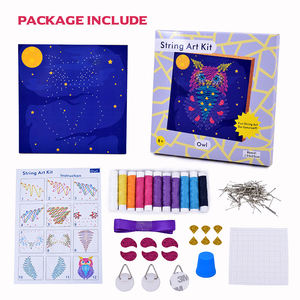 Nieuwe Populaire Prachtige Diy String Art Creatieve Educatieve String Art Kit Kleurrijke Diy String Draadtekening Handwerk Kit Voor Kinderen - Product Image 5