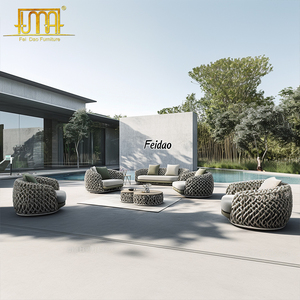 Bộ Sofa Mây Tre Đan NGOÀI TRỜI <span class=keywords><strong>3</strong></span> Món Có Đệm - Product Image 2