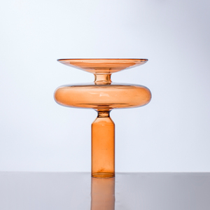 Hot Selling Multiple Sizes High Borosilicate Glass <strong>Candle</strong> Stick <strong>Holder</strong> For Wedding Decoration - Product Image 3