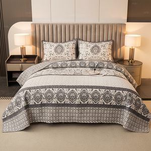 Baru Eclectic Queen Set aman ramah kulit 3-PC dicetak selimut Bohemian dengan sarung bantal yang serasi - Product Image 2