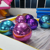 Événement de fête décoratif commercial sphère de miroir en PVC boule de miroir gonflable décoration d'événement géant ballon de miroir de sphère flottante