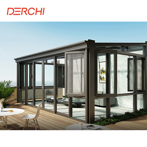 DERCHI ผู้ค้าส่ง ห้องกระจกอลูมิเนียมกันน้ำ ติดตั้งง่าย ทนทานต่อแรงลมจากพายุเฮอริเคน ปรับแต่งได้ สำหรับโรงแรมและพื้นที่กลางแจ้ง - Product Image 5