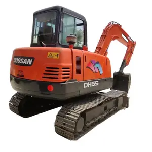 Usato mini movimento terra macchina corea marca DOOSAN DH55 escavatore 5.5TON di alta qualità scavatore dh55 in vendita calda