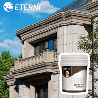 Peinture murale extérieure acrylique à base d'eau ETERNI, aspect pierre, résistante aux intempéries, imperméable, résistante aux UV, revêtement anti-taches