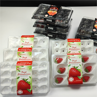 Récipient d'emballage transparent pour fraises fraîches Boîte en plastique pour aliments de supermarché Emballage pour fruits Boîte en plastique pour fraises