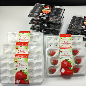 Bán Buôn Trong Suốt Tươi Dâu Tây Bao Bì Container Siêu Thị Thực Phẩm Hộp Nhựa Nhựa Dâu Tây Đóng Gói Trái Cây Hộp - Product Image 6
