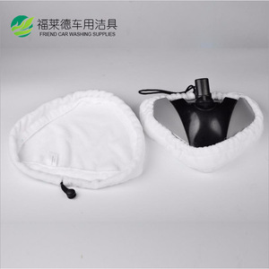 Friend Car Washing Supplies Triangle Steam Mop Cover White 27x21cm Detachable For <b>Floor</b> And Car <b>Cleaning</b> - Product Image 1