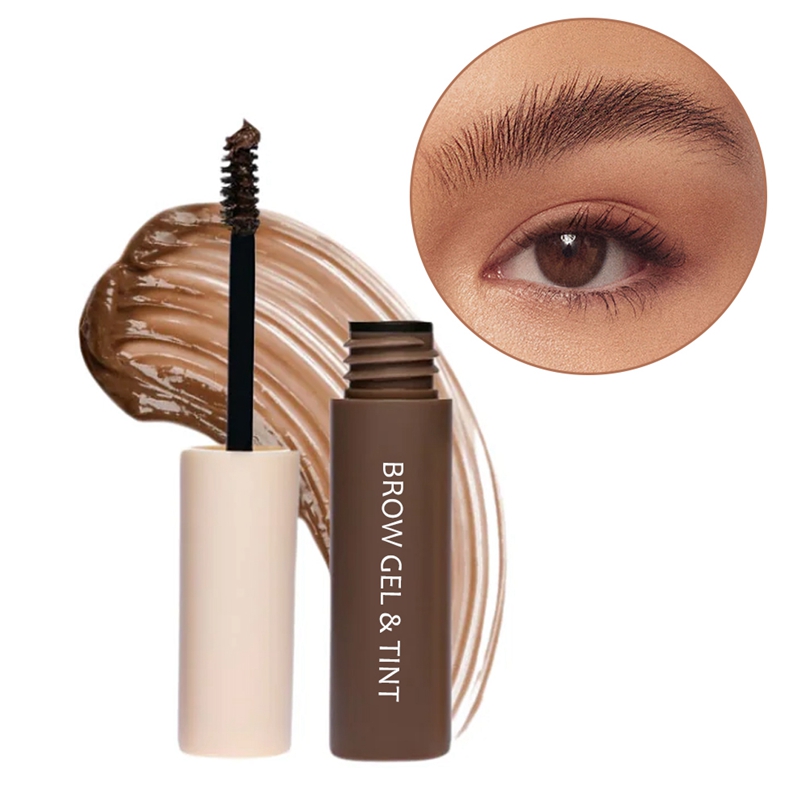 Wholesale Professional Soft Smooth 4-Color Brow Dye Cream Sculpting Gel Custom Logo Eyebrow Pomade Tube Tinted Gel Mascara