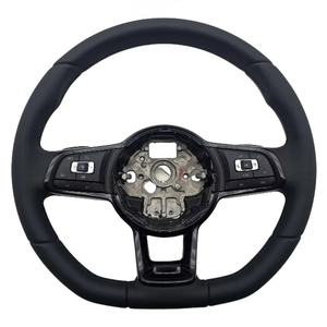 Volant en cuir intégral pour Volkswagen VW <span class=keywords><strong>Golf</strong></span> 5 6 7 R MK5 MK6 MK7 Polo GTI Scirocco Jetta Passat B7 Amarok - Product Image 1