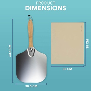 Ensemble d'outils de <span class=keywords><strong>cuisson</strong></span> de <span class=keywords><strong>pizza</strong></span> haut de gamme, plaque de <span class=keywords><strong>cuisson</strong></span> en céramique réfractaire, <span class=keywords><strong>pierre</strong></span> à <span class=keywords><strong>pizza</strong></span> en cordiérite avec pelle - Product Image 3