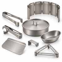 Poignée de maintien pour pot de camping détachable en alliage de titane BIAOPAI, usinage CNC, fraisage, perçage, service OEM ODM personnalisable