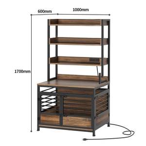 Muebles de caja para perros de alta calidad con estantes de almacenamiento y enchufes Venta loca <span class=keywords><strong>por</strong></span> tiempo limitado para sala de estar - Product Image 4