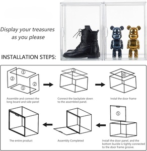 Stackable Clear Sneaker Storage Organizer Magnetic Shoe Display Case Acrylic Box for Shoes - Product Image 5