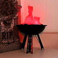 Réchaud électronique Rétro Décoration Halloween Simulation Flamme Lampe Feu Pan Mariage Feu Prop Feu de Camp Brasero Lanterne