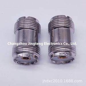 Connecteur coaxial UHF personnalisé <span class=keywords><strong>prise</strong></span> droite femelle UHF haute fréquence avec <span class=keywords><strong>double</strong></span> UHF femelle en cuivre durable - Product Image 3