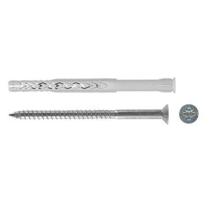 FISCHER - 543471 Bouchon de fixation en nylon pour cadre avec vis en acier zingué à tête fraisée plate Pozidriv préassemblée SXRL WZ LS - Product Image 1