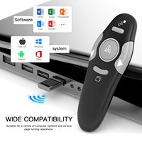 Meilleur vendeur de télécommande PowerPoint, télécommande de présentation diapositive, télécommande sans fil pour présentation PPT, pointeurs laser