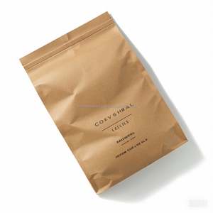 Sacs en papier kraft scellés sur trois côtés, recyclables, résistants à l'humidité, personnalisables, emballage alimentaire numérique pour café, thé, aliments pour animaux de compagnie - Product Image 1